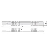 エスコ 1/4”DRx200mm ソケットホルダー EA618HZ-2 1セット(4個)（直送品）