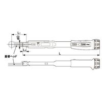 エスコ 4 ー 20N・m ヘッド交換式トルクレンチ EA723NK-3 1本（直送品）