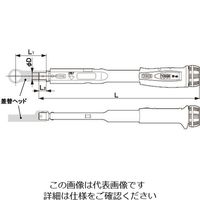 エスコ 40 ー300N・m ヘッド交換式トルクレンチ EA723NK-8 1本（直送品）