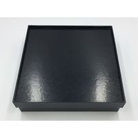 パックスタイル 黒漆 貼箱7寸 四ツ仕切 40セット(10×4) 654715 1ケース(40枚入(10枚×4袋))（直送品）