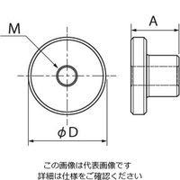 エスコ M5x11.5mm ローレットナット(段付/ステンレス製) EA948BW-82 1セット(15個)（直送品）