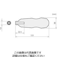 エスコ 121mm [差替式]ドライバーハンドル EA584AG-22 1セット(4本)（直送品）