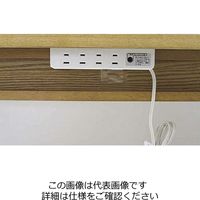 エスコ AC125V/15Ax1.9m コンセント/ネジ止(ブレーカー付/白) EA815HM-4W 1セット(4個)（直送品）