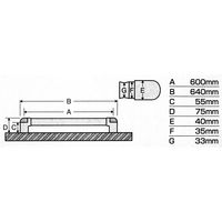 和気産業 ぬくもり手すりST ストレートタイプ 35φ×600mm 35S60C 1セット（直送品）