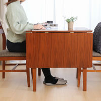 不二貿易 レノバ エクステンションダイニングテーブル 幅1200×奥行750×高さ710mm ブラウン 98896 1台（直送品）