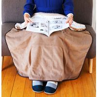 昭プラ 巻きスカート型ひざ掛け ノルディック柄×ブラウン a2377810 1個（直送品）