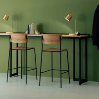 【組立設置込】コクヨ プロッカ ハイチェア 背PP座布張 パーシアンレッド×ディムグレー×ブラック 1脚（直送品）