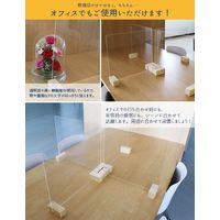 友澤木工 飛沫ガードパネル L 幅660×奥行110×高さ495mm 透明 ZK-03L 1pcs-low 1枚 デスクパーテーション（直送品）