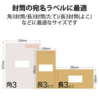 エレコム 下地が透けない ラベルどこでもマルチプリント用紙12面付 EDT-TM12R 1袋（20シート）（直送品）