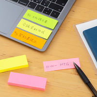 コクヨ タックメモ 蛍光色 付箋 75×25mm ピンク メ-1303N-P 1セット（10冊：2冊入×5パック）