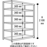 山金工業 ボルトレス中量ラック500kg/段 連結 5S7462ー6GR 1台(1個)（直送品）