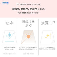 アスカ ラミネートフィルム UVカット仕様 A4 100枚 F4003 1箱