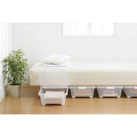 SANKA ベット下収納ケース BSB-75S ホワイト -WH 1セット(1個×4)