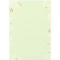 デザインフィル 便箋 しあわせ 24枚入 木の実柄 20467006 1セット(3冊)