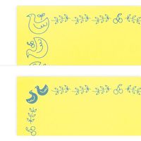 一筆箋 イロガミ 無罫 トリ柄 黄 2柄×25枚入 20557006 1セット（3冊） デザインフィル（直送品）
