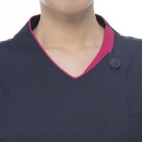 ナガイレーベン 女子スクラブ ネイビー+ピンク M RF-5102 1枚　スクラブ　レディース　ナース