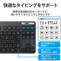 ワイヤレスキーボード マウスセット 無線 テンキーレス 抗菌 メンブレン 薄型 TK-FDM109MKBK エレコム 1個