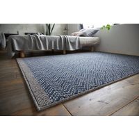 スミノエ HOMRUG GRANWOOLグランウール 抗菌・抗ウィルスラグ ツイードヘリンボン 1300×1900mm ネイビー 1枚（直送品）