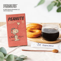 【スティックコーヒー】パウダーフーズフォレスト PEANUTS coffee スヌーピー コーヒーパウダー オリジナル 1個（10本入）