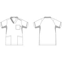 明石スクールユニフォームカンパニー 男女兼用ニットスクラブ ネイビー UZL3092-5-EL 1枚　スクラブ（直送品）