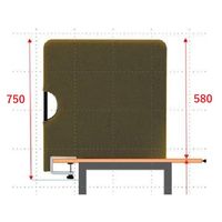 【軒先渡し】オリバー PD デスクトップパーテーション  幅600×高さ580mm ピーコック 1台（直送品）