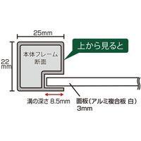 常磐精工 トールパーテーション1800X600 トライアングル (アルミ複合板) THBP1800X600AP-3T 1台（直送品）