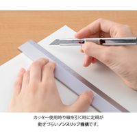 デザインフィル アルミ定規 30cm ノンスリップ シルバー 42278006 1本