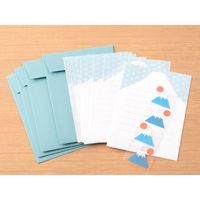 レターセット シール付 ふくふく 富士山柄 86479006 1セット（3冊） デザインフィル（直送品）