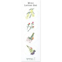 デザインフィル ミニレターセット シール付 ドライフラワー柄 91802609 1セット(3冊)