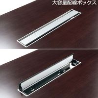 【組立設置込】コクヨ WT-300 ボート形 塗装脚 配線付き 幅4000×奥行1200×高さ720mm ホワイト×フラットシルバー 1台（直送品）