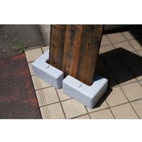 日本ハンガーボード U型ベースウェイト10kg グレー BW-10GRY 1セット(10個)（直送品）