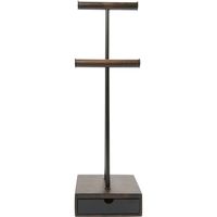 アントレックス Umbra ピラー ジュエリースタンド 幅127×奥行165×高さ465mm ブラック/ウォルナット 1台（直送品）