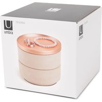 アントレックス Umbra テソラ ジュエリーボックス 幅130×奥行130×高さ105mm コンクリート/コパー 1個（直送品）