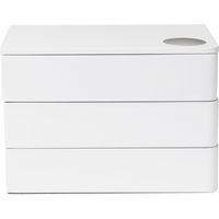 アントレックス Umbra スピンドルボックス 幅191×奥行117×高さ124mm ホワイト 1個（直送品）