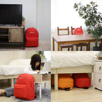 防災セット 2人用 レッド×ブラック 20L エマージェンシーリュック おしゃれ 非常用持ち出し袋 防災士監修 警戒レベル3（直送品）