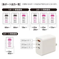 オーム電機 AudioComm AC充電器 PD/QC対応 Type-C/Type-A 01-7173 1個（直送品）