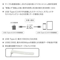 オーム電機 さらさらUSBケーブル Type-AtoC 2m 01-7253 1個（直送品）