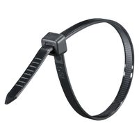 オーム電機 ワイドタイ 耐候性 200mm 50本入 黒 04-3330 1袋(50本)（直送品）