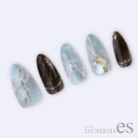 イングカワモト TSUMEKIRA(ツメキラ) ネイルシール ユリジョバプロデュースTHUNDER ES-YRK-002 1セット(3枚)（直送品）