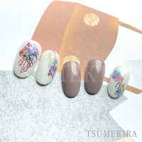 TSUMEKIRA(ツメキラ) ネイルシール インクアート colorful/カラフル NN-INK-004 1セット(3枚)（直送品）