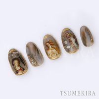 イングカワモト TSUMEKIRA(ツメキラ) ネイルシール 絵画2 NN-KIG-002 1セット(3枚)（直送品）