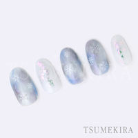 イングカワモト TSUMEKIRA(ツメキラ) ネイルシール Airy snow/エアリー スノー NN-YUK-012 1セット(3枚)（直送品）