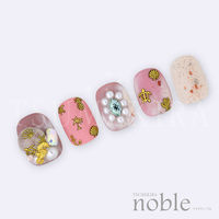 イングカワモト TSUMEKIRA(ツメキラ) ネイルシール 【noble】サマーパーツ(ゴールド) NO-SMP-001 1セット(3枚)（直送品）