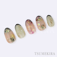 イングカワモト TSUMEKIRA(ツメキラ) ネイルシール ラインフラワーゴールド(ジェル専用) SG-LNF-001 1セット(3枚)（直送品）