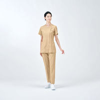 住商モンブラン パンツ レディス 半ゴム サンドベージュ L UM700-5/0 1枚　スクラブ（直送品）