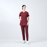 住商モンブラン パンツ レディス 半ゴム ボルドー M UM700-7/1 1枚　スクラブ（直送品）