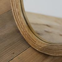 ポッシュリビング ミラー オーバル W36×D2.5×H46cm マンゴーウッド/ミラー 41376 1個（直送品）