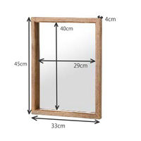 ポッシュリビング ミラーL　W33×D4×H45cm マンゴーウッド/ミラー 41050 1個（直送品）