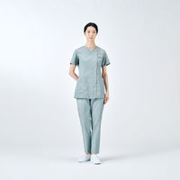 住商モンブラン パンツ レディス 半ゴム アースブルー L UM700-11/P 1枚　スクラブ（直送品）