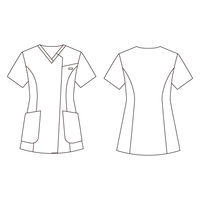 住商モンブラン スクラブ レディス 半袖 チャコールブラック S UM500-8/0 1枚　スクラブ（直送品）